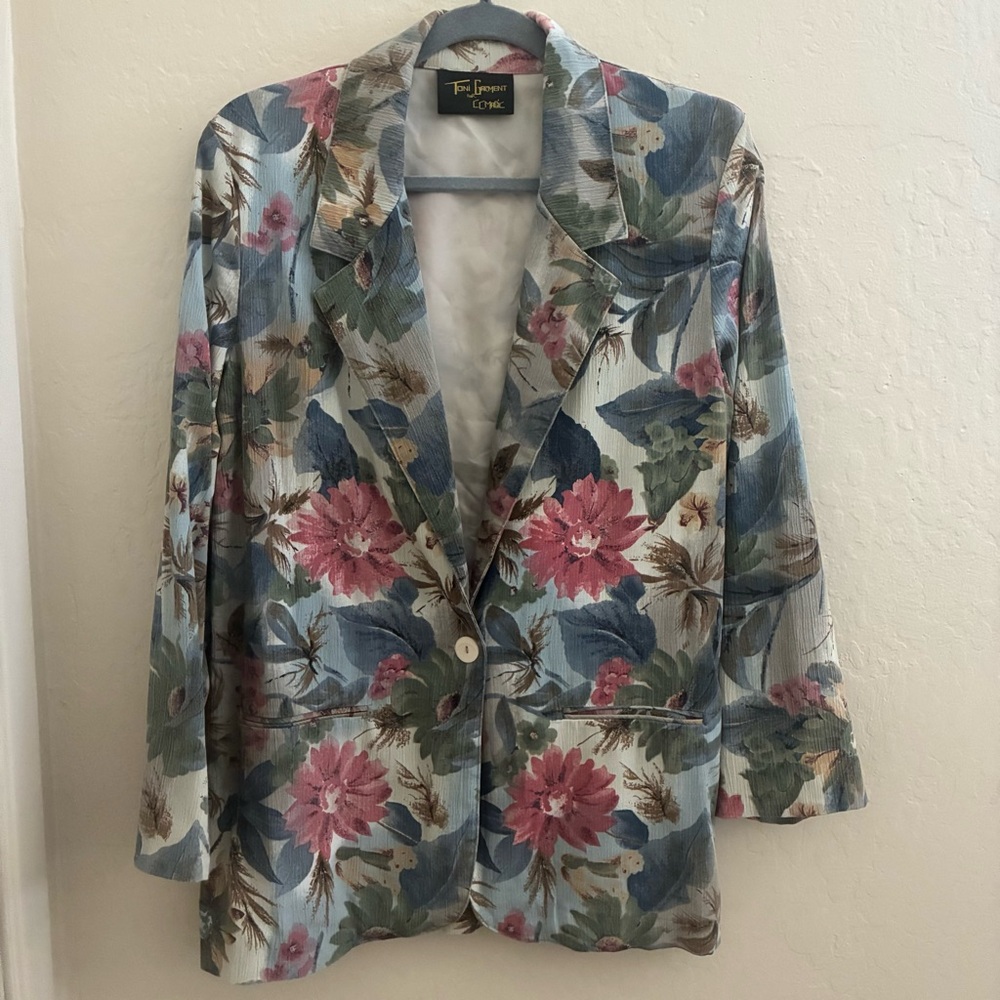 Vintage Floral Women's blazer by Toni Garment